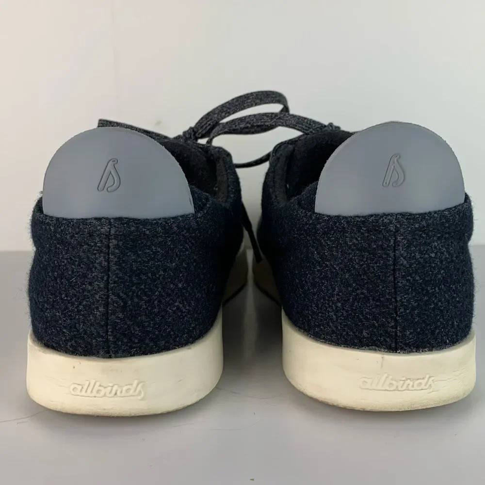 Allbirds men’s wool dark gray black wool pipers walking lace up shoes size 11